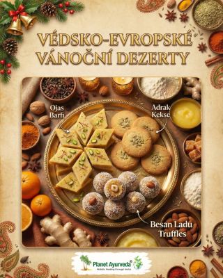 Vánoční pečení, které vás nezatíží, ale vyživí? 🎄✨ Zapomeňte na únavu po jídle. Spojili jsme tradici s ájurvédou a vznikly...